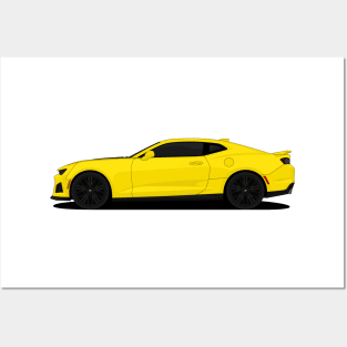 CAMARO YELLOW Posters and Art